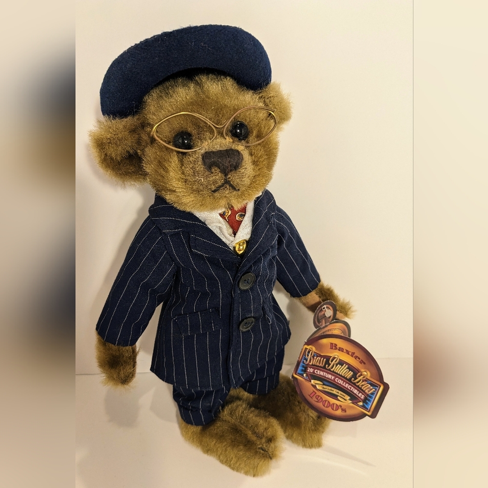 Vtg Pickford Brass Button Bears Baxter 1900s Style Fully Jointed Hand Crafted